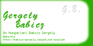 gergely babicz business card